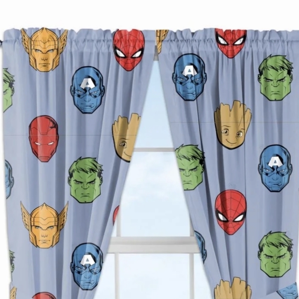 Marvel Avengers Curtains  Room Darkening Window Panels, Set of 2